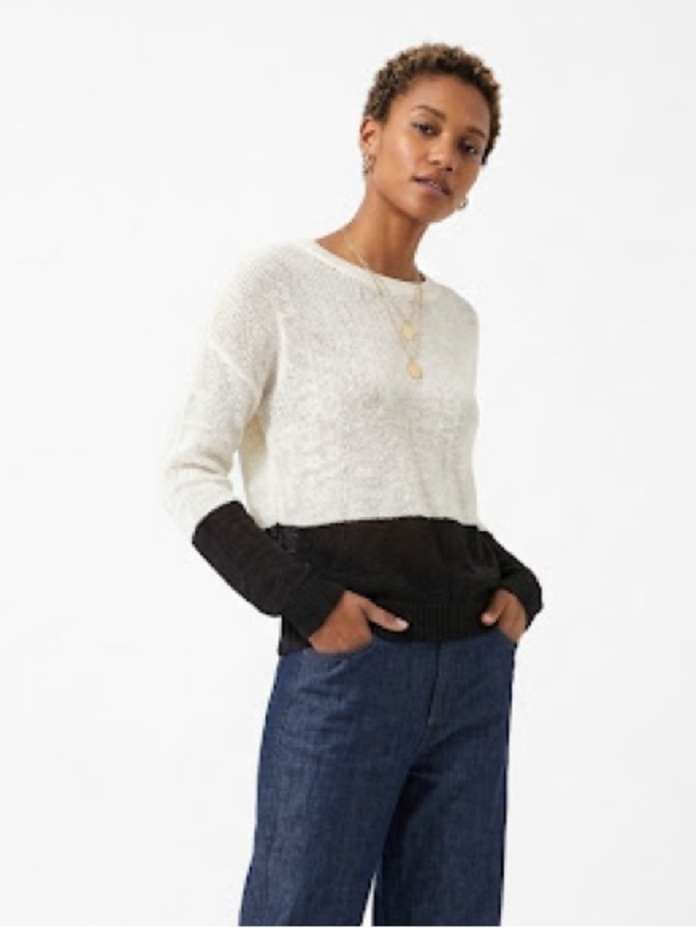 Vince 100% Linen Open Knit Sweater Coastal Minimalist Oversized Quiet Luxury